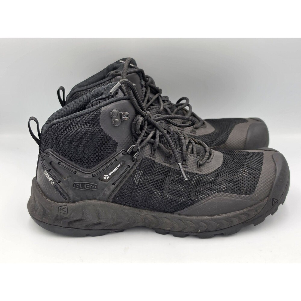 KEEN Men’s Nxis EVO Waterproof Boots Shoes 1027191 Triple Black Size 9 M